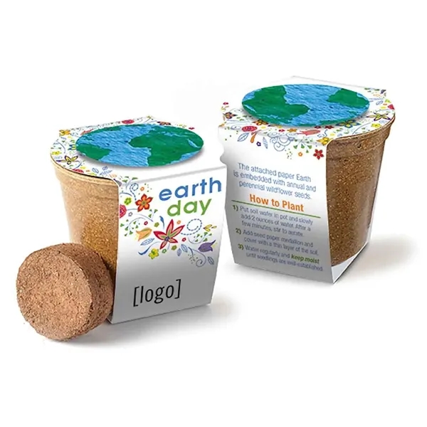 Mini planting kit, cardstock wrap with plantable medallion.... from ASI 40646 Bloomin Promotions / Bloomin' Promotions™