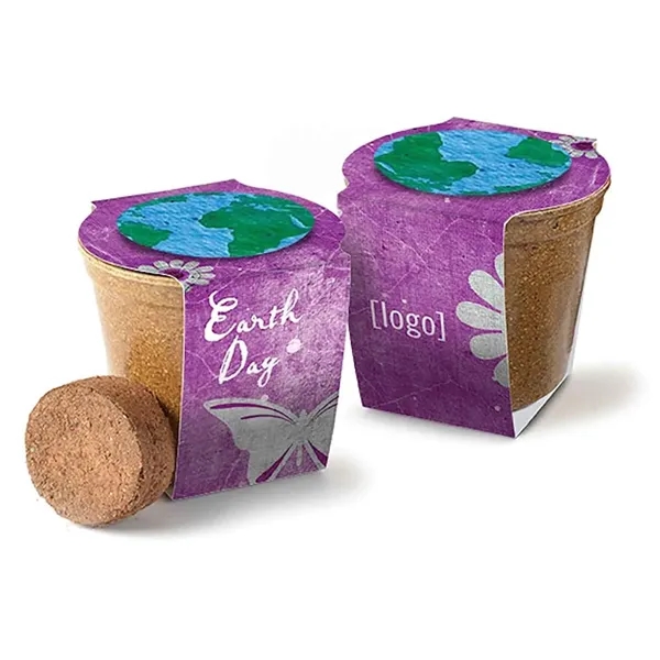 Mini planting kit, cardstock wrap with plantable medallion.... from ASI 40646 Bloomin Promotions / Bloomin' Promotions™