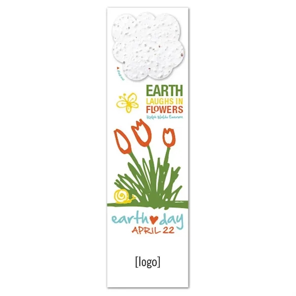 Recycled cardstock bookmark with plantable shape.... from ASI 40646 Bloomin Promotions / Bloomin' Promotions™