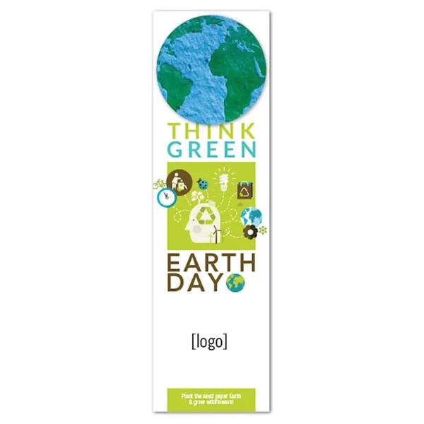 Recycled cardstock bookmark with plantable shape.... from ASI 40646 Bloomin Promotions / Bloomin' Promotions™
