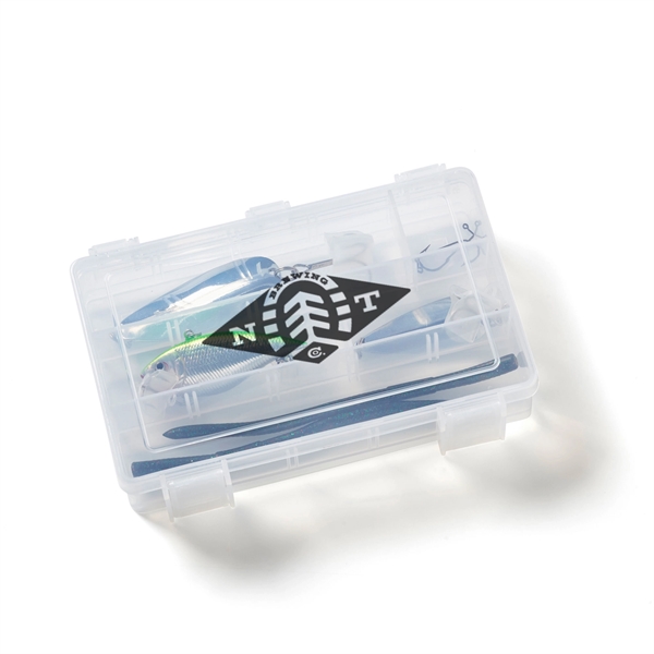 4" x 6" x 1.25" hinged plastic tackle box with assorted... from ASI 63549 Jornik Manufacturing Corp / Jornik