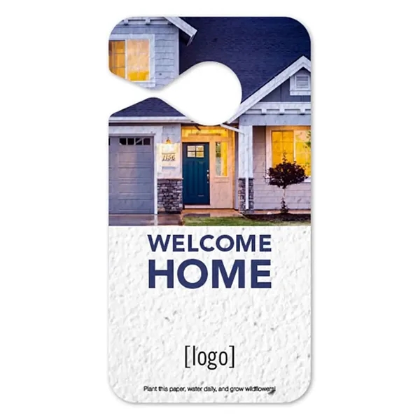 Earth friendly seed paper car mirror tag or door hanger.... from ASI 40646 Bloomin Promotions / Bloomin' Promotions™