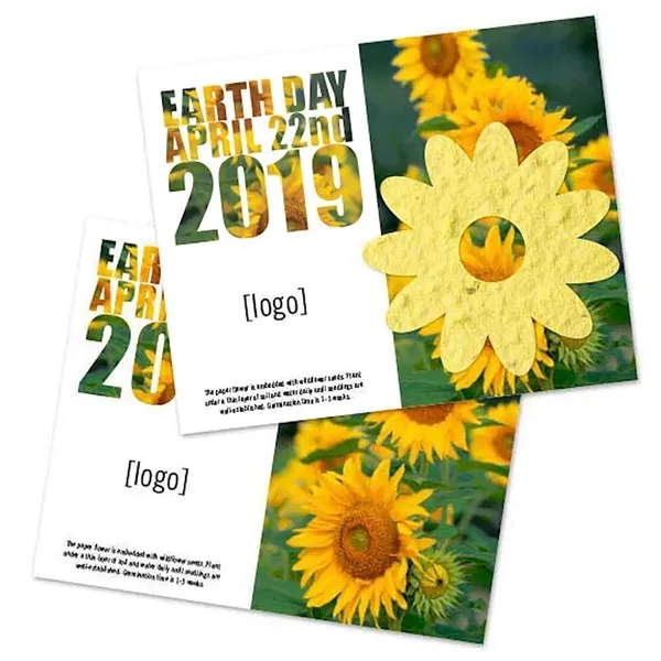Two- part postcard with seed paper shape.... from ASI 40646 Bloomin Promotions / Bloomin' Promotions™