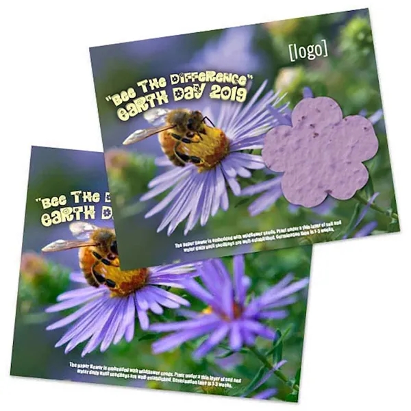 Two- part postcard with seed paper shape.... from ASI 40646 Bloomin Promotions / Bloomin' Promotions™