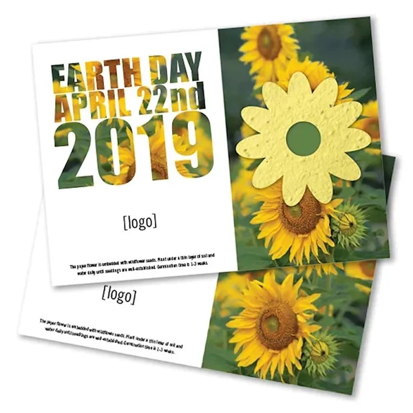 Cardstock postcard with seep paper shape, large.... from ASI 40646 Bloomin Promotions / Bloomin' Promotions™