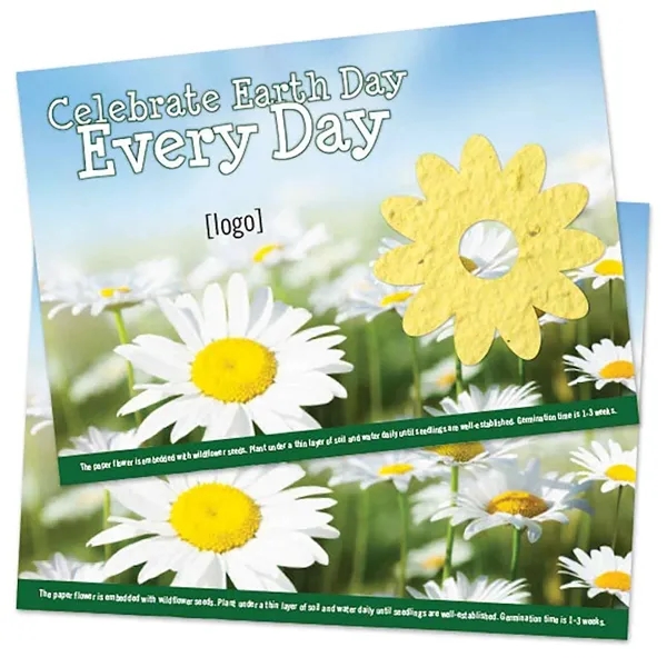 Cardstock postcard with seep paper shape, large.... from ASI 40646 Bloomin Promotions / Bloomin' Promotions™