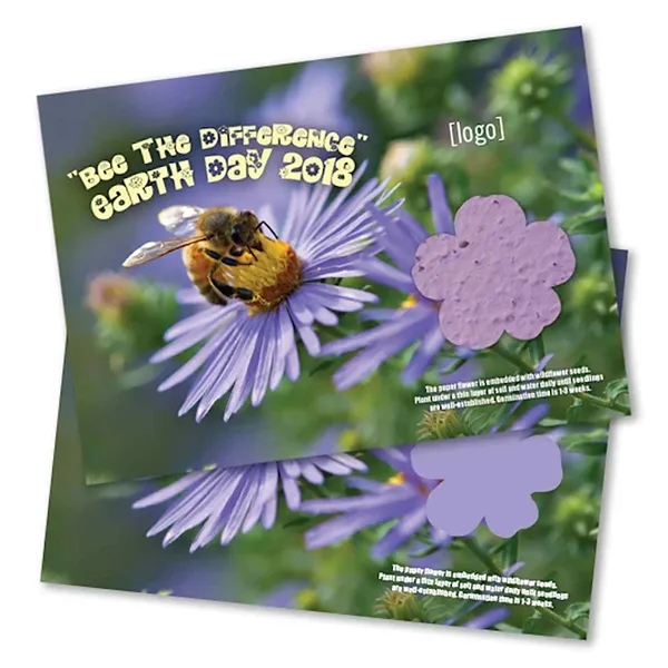 Cardstock postcard with seep paper shape, large.... from ASI 40646 Bloomin Promotions / Bloomin' Promotions™