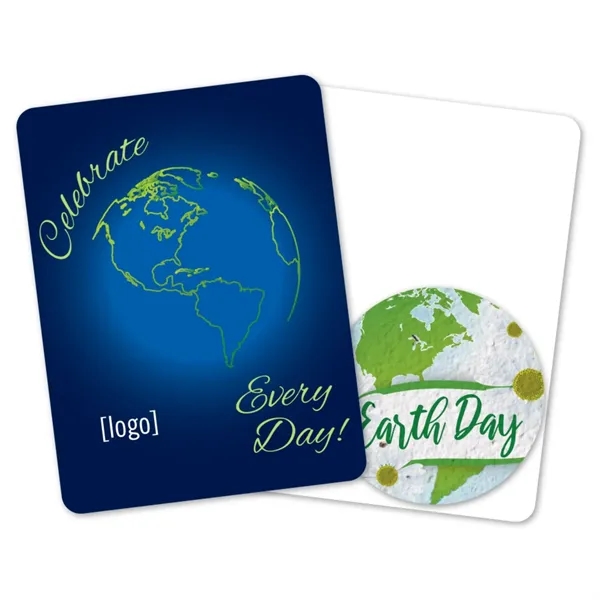 Gift pack features a recycled info card and plantable Globe Pin... from ASI 40646 Bloomin Promotions / Bloomin' Promotions™
