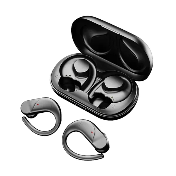 Hendrix Waterproof Earhook TWS Earbuds showcases comfortable earhook design for comfort... from ASI 90154 Sunjoy Group Inc