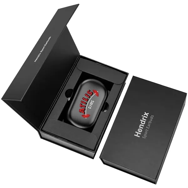 Hendrix Waterproof Earhook TWS Earbuds showcases comfortable earhook design for comfort... from ASI 90154 Sunjoy Group Inc