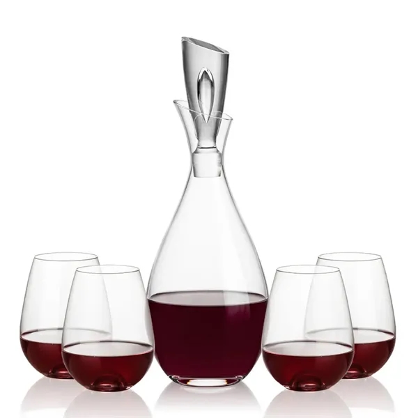 Stunning Lead Free Crystal Decanter complete with 2 or 4 Edderton... from ASI 84592 St Regis Group