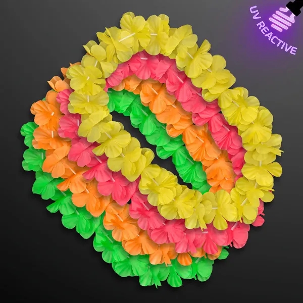 Flower Lei Necklace (Non-Light Up), 36" Long. No Lights, Faux Flowers.... from ASI 34194 ALightPromos / Alight Promotional Products