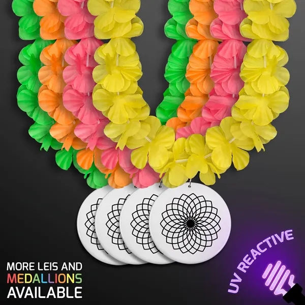 Neon Color Assorted Hawaiian Leis (Non-Light Up), 36". No Lights, Faux... from ASI 34194 ALightPromos / Alight Promotional Products