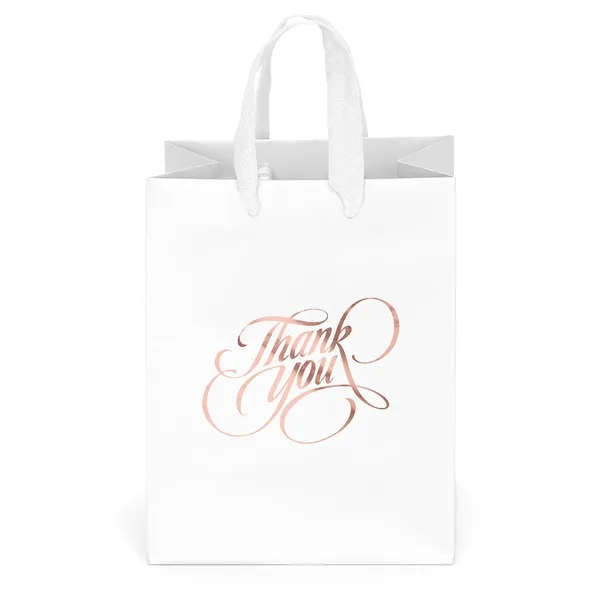 Premium-weight matte-laminated bag with woven handles and fold-over top.... from ASI 37940 Bag Makers Inc