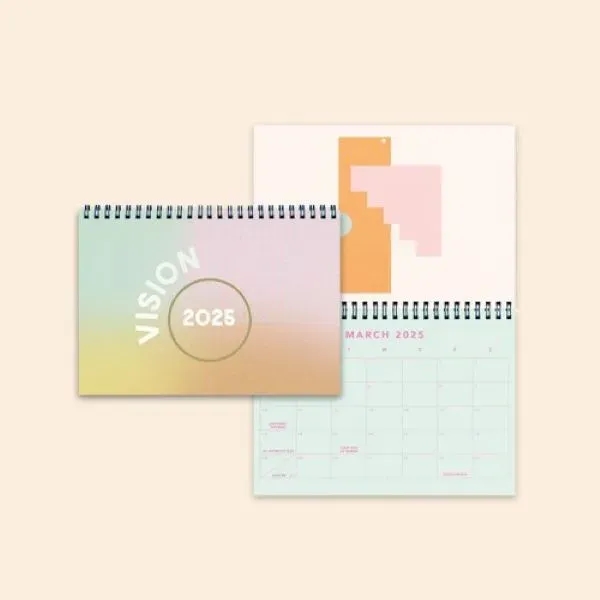 Stock 12 Month Calendar. Pick your color scheme, and choose coil... from ASI 74710 Numo