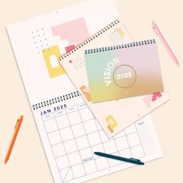 Stock 12 Month Calendar. Pick your color scheme, and choose coil... from ASI 74710 Numo