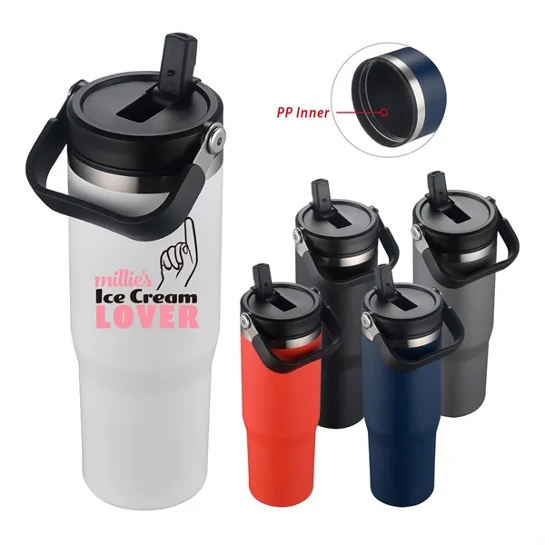 The 30 oz. Double Wall Travel Mug with Straw Lid &... from ASI 41511 Brainchild USA Inc / BrainChild Gift Club
