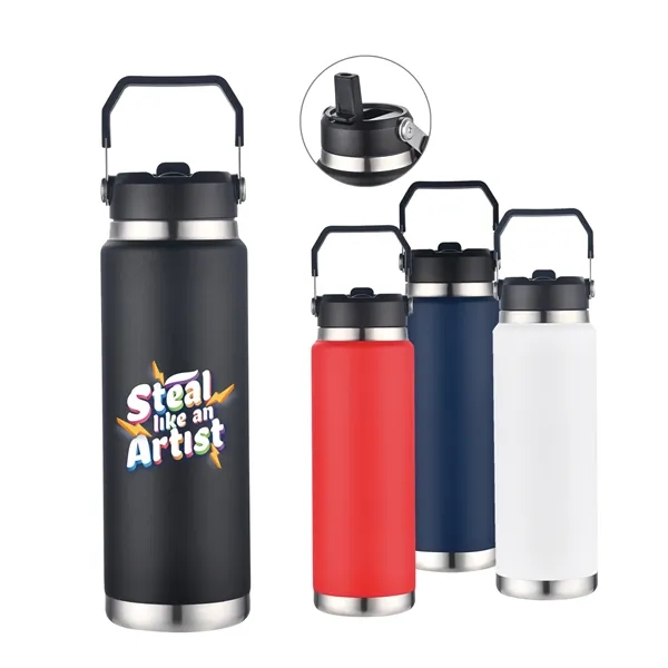 The 30 oz. Vacuum Bottle with Built-in Straw and Carry Handle... from ASI 41511 Brainchild USA Inc / BrainChild Gift Club