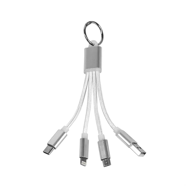 4-in-1 keychain charging USB cable with USB-C, Micro USB, Lightning, and... from ASI 68190 Lungsal / Lungsal