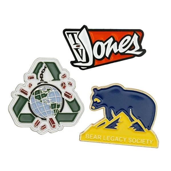Custom die struck enamel lap pins in assorted sizes and finishes... from ASI 52263 EMT / EMT