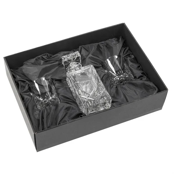 Crystal square 28 oz. decanter with an engraving area. Available in... from ASI 84592 St Regis Group