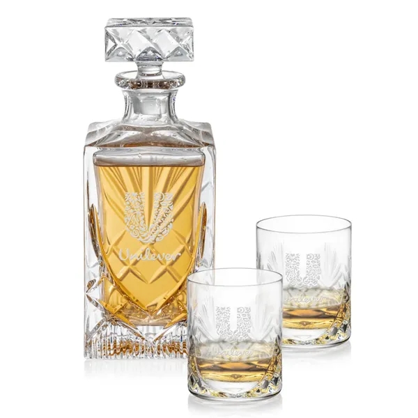 Crystal square 28 oz. decanter with an engraving area. Available in... from ASI 84592 St Regis Group