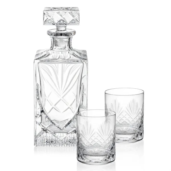 Crystal square 28 oz. decanter with an engraving area. Available in... from ASI 84592 St Regis Group