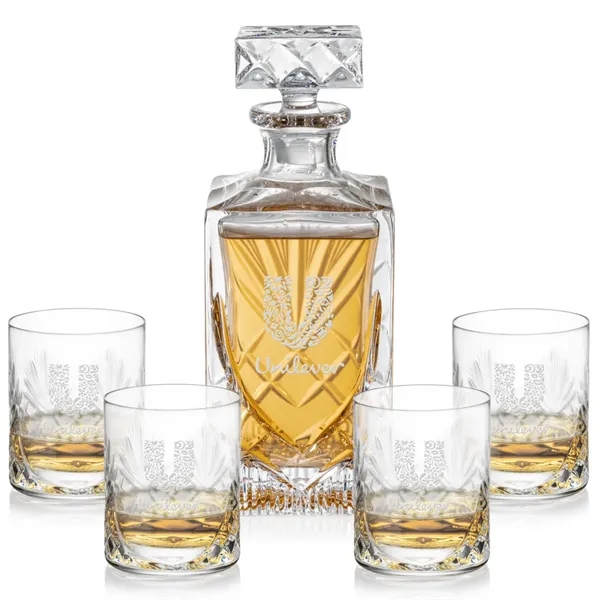 Crystal square 28 oz. decanter with an engraving area. Available in... from ASI 84592 St Regis Group