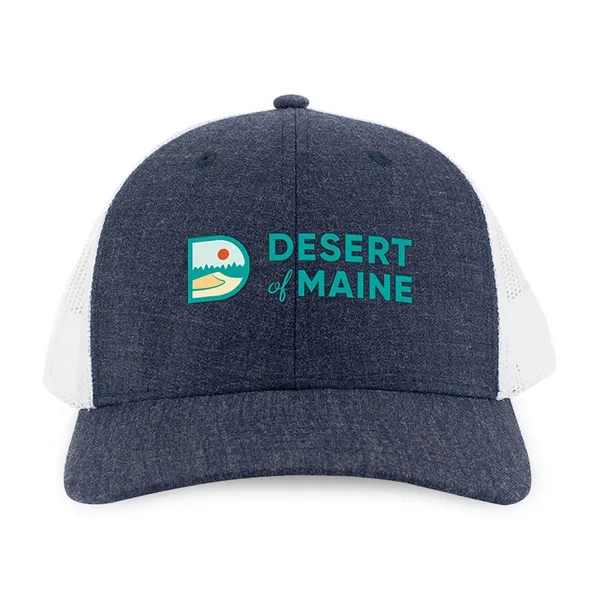 6 panel trucker hat with mesh back, slight curved brim and... from ASI 56070 Gemline / Gemline®