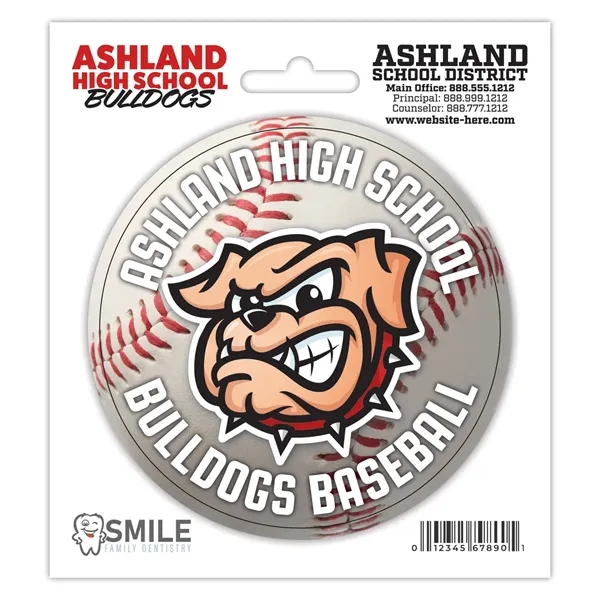 Magnet - 4.5" Diameter Circle Magnet Punch-Out Hanger (5.375" x 6")... from ASI 91760 Tradenet Publishing / TradeNet Line