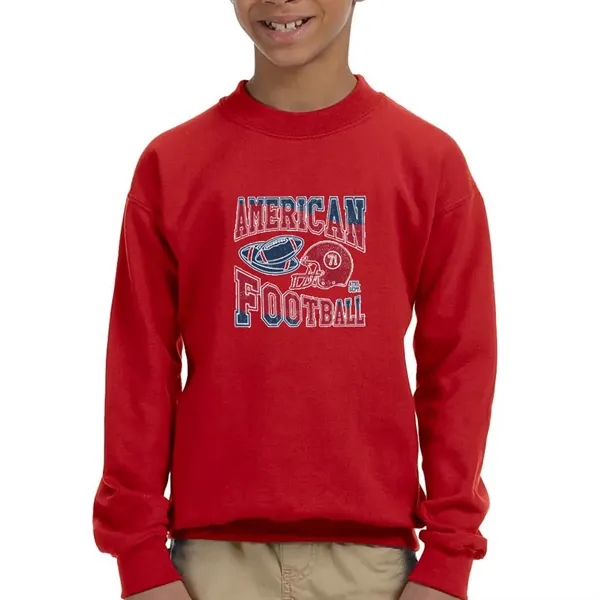 Youth crewneck Gildan sweatshirt (7.75 oz.) made from a blend of... from ASI 39552 BEL Promo