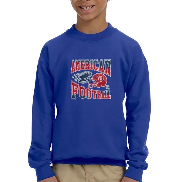 Youth crewneck Gildan sweatshirt (7.75 oz.) made from a blend of... from ASI 39552 BEL Promo
