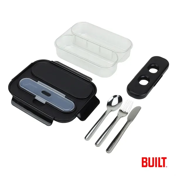 The BUILT® 2 Compartment Bento Lunch Box w/Ice Pack features a... from ASI 84592 St Regis Group