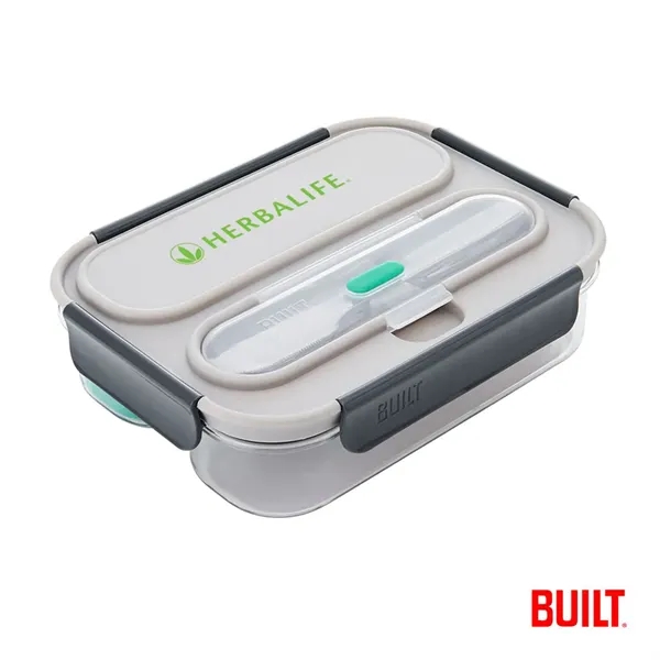 The BUILT® 2 Compartment Bento Lunch Box w/Ice Pack features a... from ASI 84592 St Regis Group