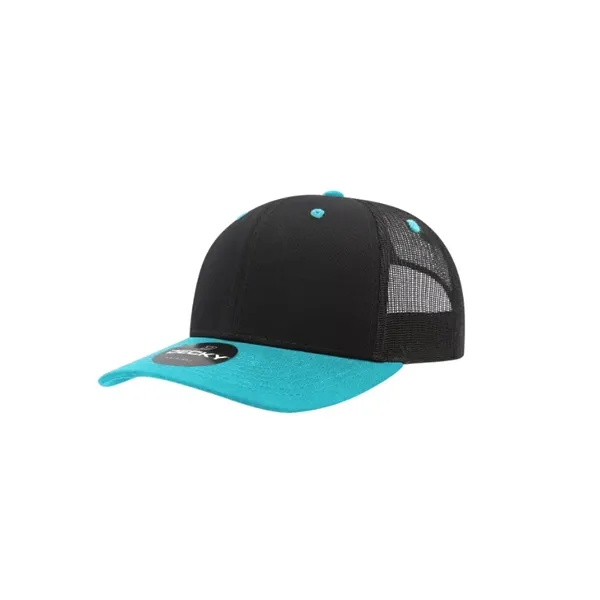 Decky Classic Trucker Cap with stitched eyelets, cotton sweatband, curved visor,... from ASI 72657 Active Life Promo