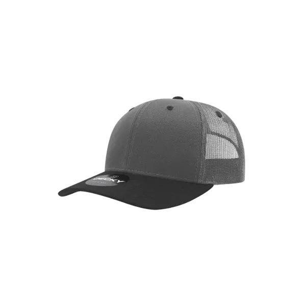 Decky Classic Trucker Cap with stitched eyelets, cotton sweatband, curved visor,... from ASI 72657 Active Life Promo