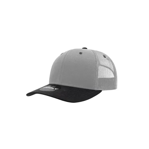 Decky Classic Trucker Cap with stitched eyelets, cotton sweatband, curved visor,... from ASI 72657 Active Life Promo