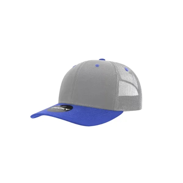 Decky Classic Trucker Cap with stitched eyelets, cotton sweatband, curved visor,... from ASI 72657 Active Life Promo
