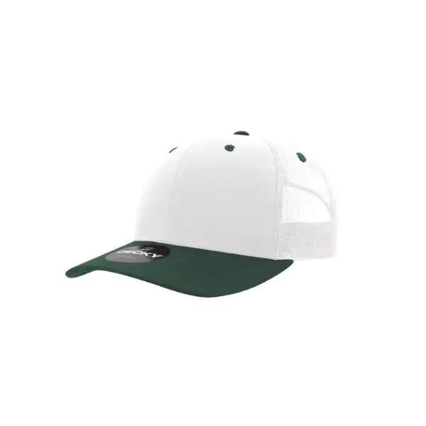 Decky Classic Trucker Cap with stitched eyelets, cotton sweatband, curved visor,... from ASI 72657 Active Life Promo