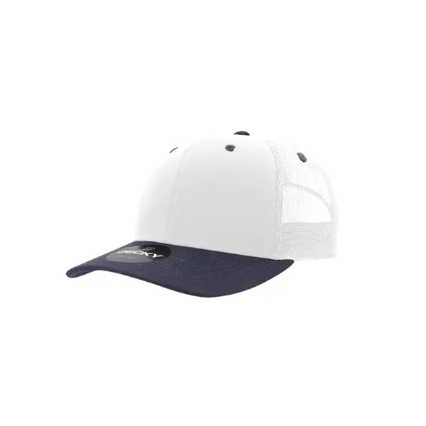 Decky Classic Trucker Cap with stitched eyelets, cotton sweatband, curved visor,... from ASI 72657 Active Life Promo