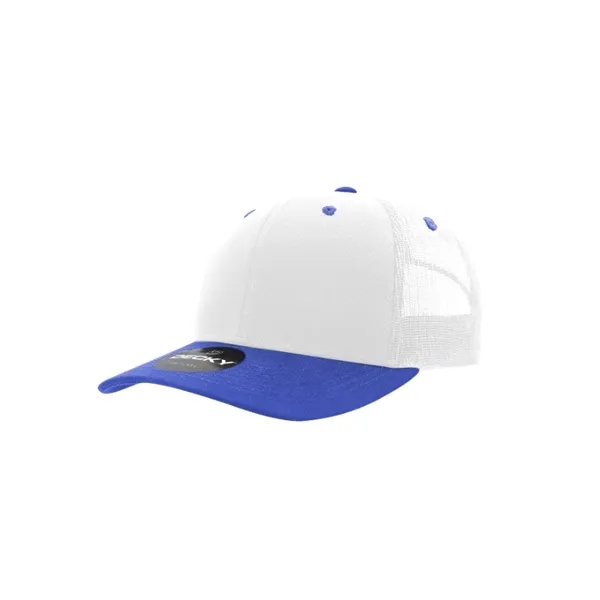 Decky Classic Trucker Cap with stitched eyelets, cotton sweatband, curved visor,... from ASI 72657 Active Life Promo