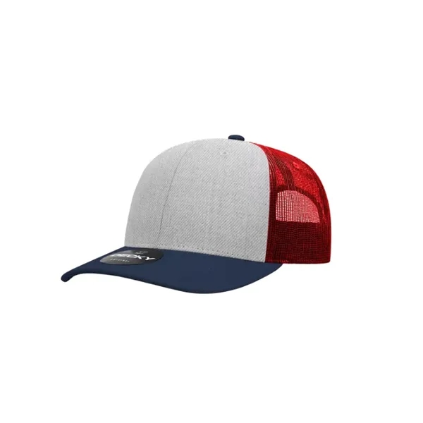 Decky Classic Trucker Cap with stitched eyelets, cotton sweatband, curved visor,... from ASI 72657 Active Life Promo