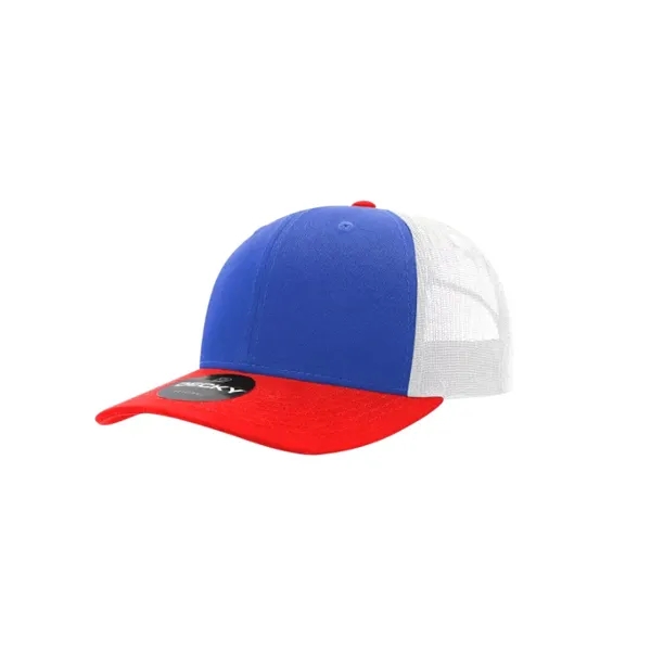 Decky Classic Trucker Cap with stitched eyelets, cotton sweatband, curved visor,... from ASI 72657 Active Life Promo