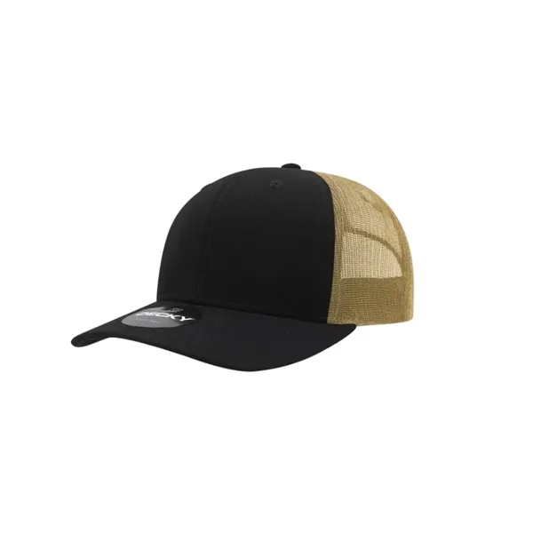 Decky Classic Trucker Cap with stitched eyelets, cotton sweatband, curved visor,... from ASI 72657 Active Life Promo