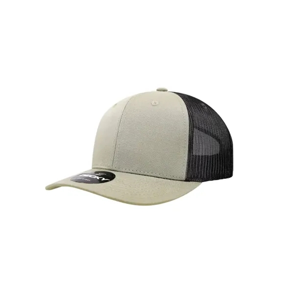 Decky Classic Trucker Cap with stitched eyelets, cotton sweatband, curved visor,... from ASI 72657 Active Life Promo