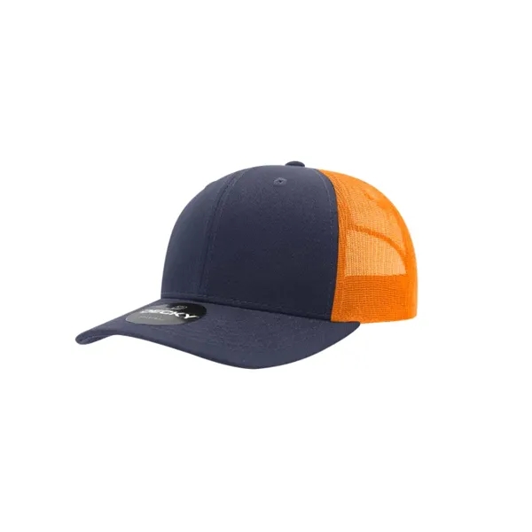 Decky Classic Trucker Cap with stitched eyelets, cotton sweatband, curved visor,... from ASI 72657 Active Life Promo