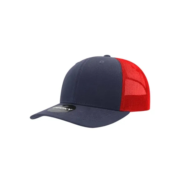 Decky Classic Trucker Cap with stitched eyelets, cotton sweatband, curved visor,... from ASI 72657 Active Life Promo