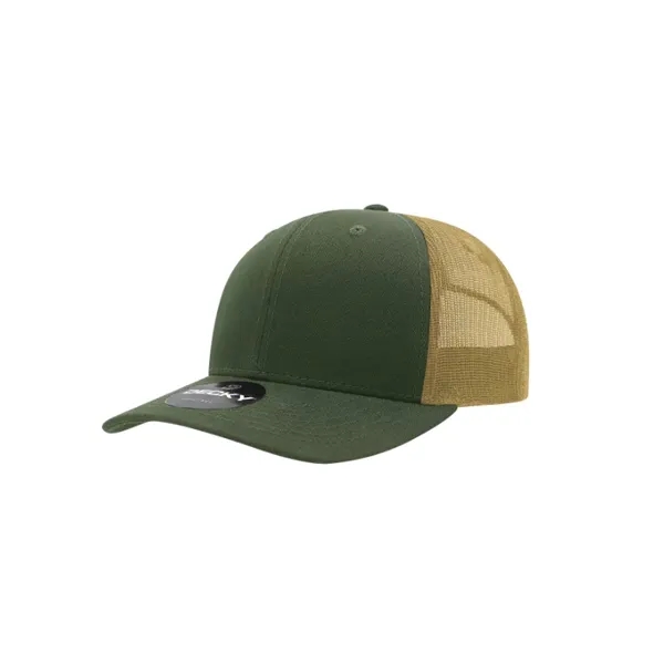 Decky Classic Trucker Cap with stitched eyelets, cotton sweatband, curved visor,... from ASI 72657 Active Life Promo