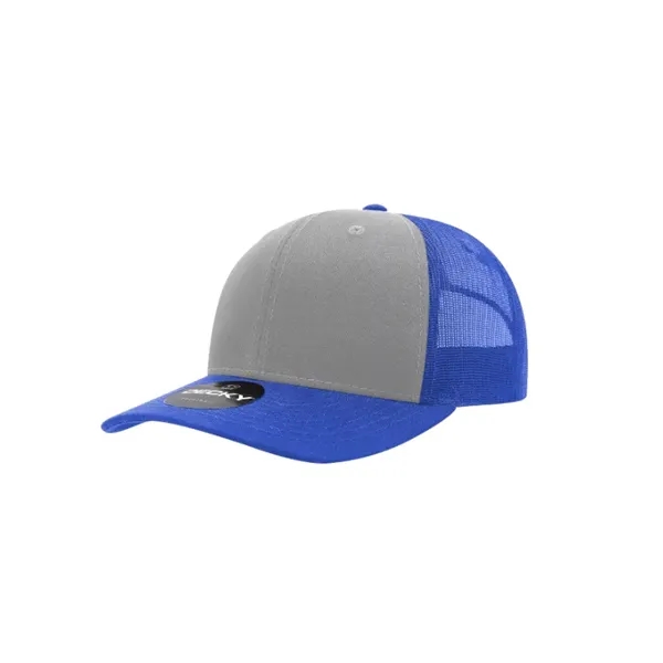 Decky Classic Trucker Cap with stitched eyelets, cotton sweatband, curved visor,... from ASI 72657 Active Life Promo