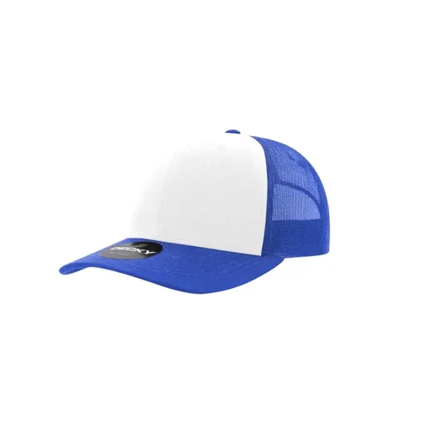 Decky Classic Trucker Cap with stitched eyelets, cotton sweatband, curved visor,... from ASI 72657 Active Life Promo